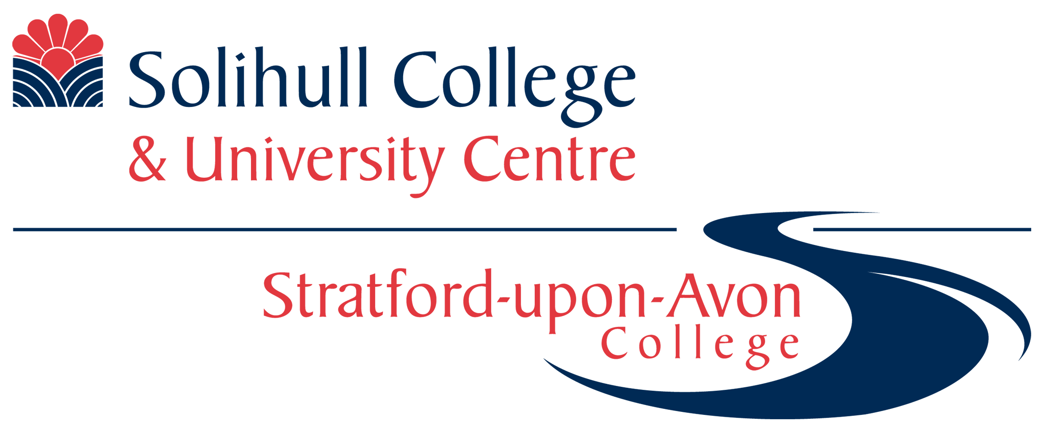 Solihull College and Stratford-upon-Avon College join logos